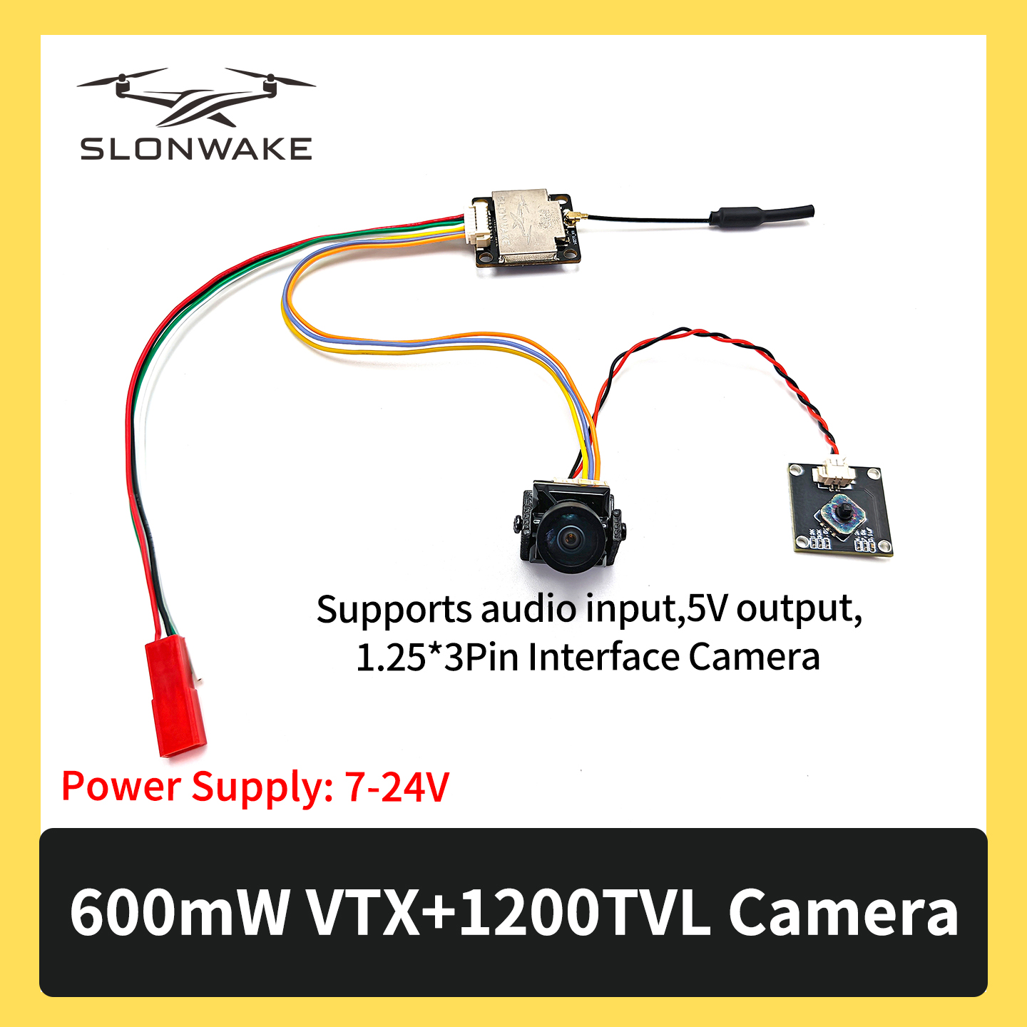 SLONWAKE 5.8G 600mW 7-24V FPV  - огляд і ціна Fpv Drone Transmitter