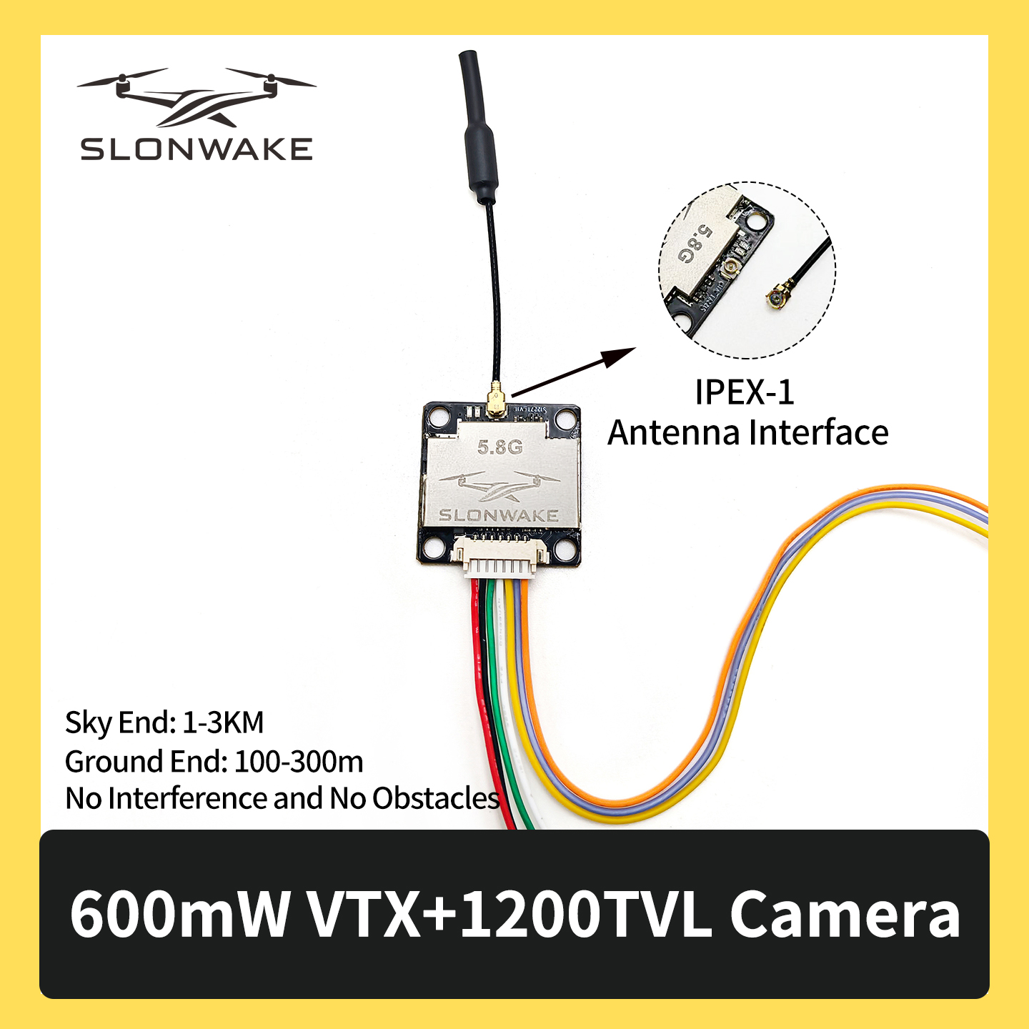 SLONWAKE 5.8G 600mW 7-24V FPV  - огляд і ціна Fpv Drone Transmitter