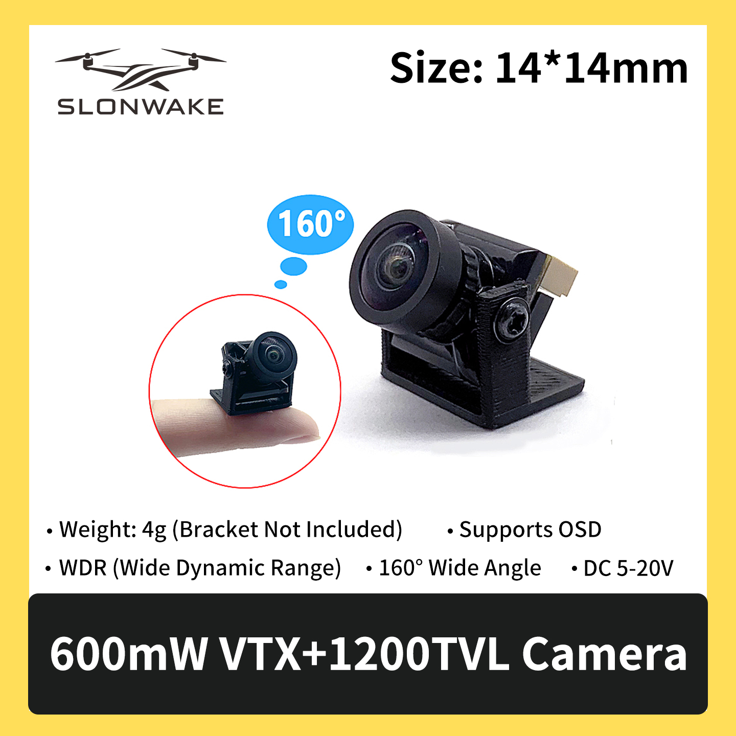 SLONWAKE 5.8G 600mW 7-24V FPV  - огляд і ціна Fpv Drone Transmitter