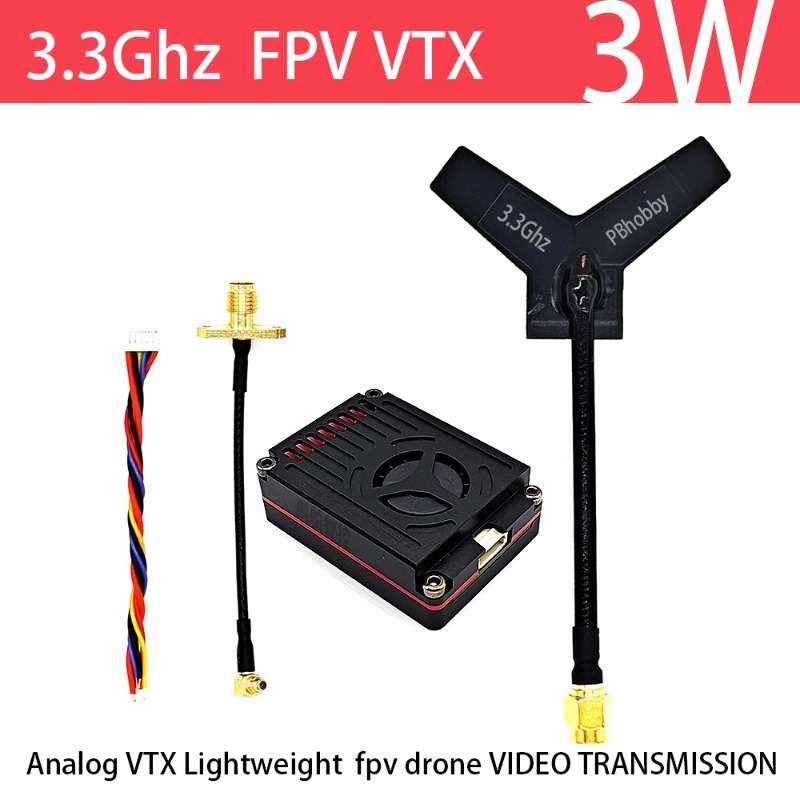 3.3GHz FPV VTX/VRX  3W Analog  - огляд і ціна Fpv Drone Transmitter