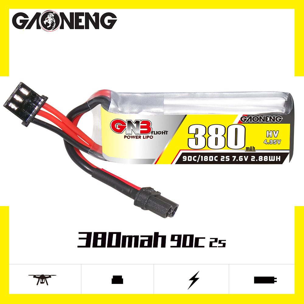GNB 2S 7.6V 380mAh 90C/180C Li - огляд і ціна Fpv Drone Battery
