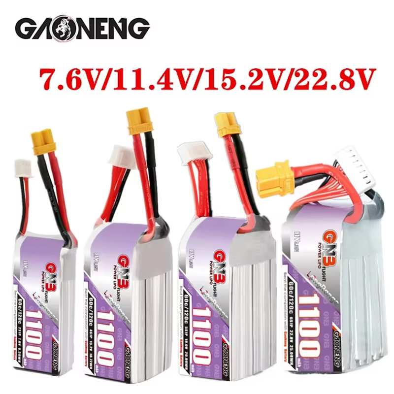 GNB 1100mAh 2S 3S 4S 6S 60C/12 - огляд і ціна Fpv Drone Battery