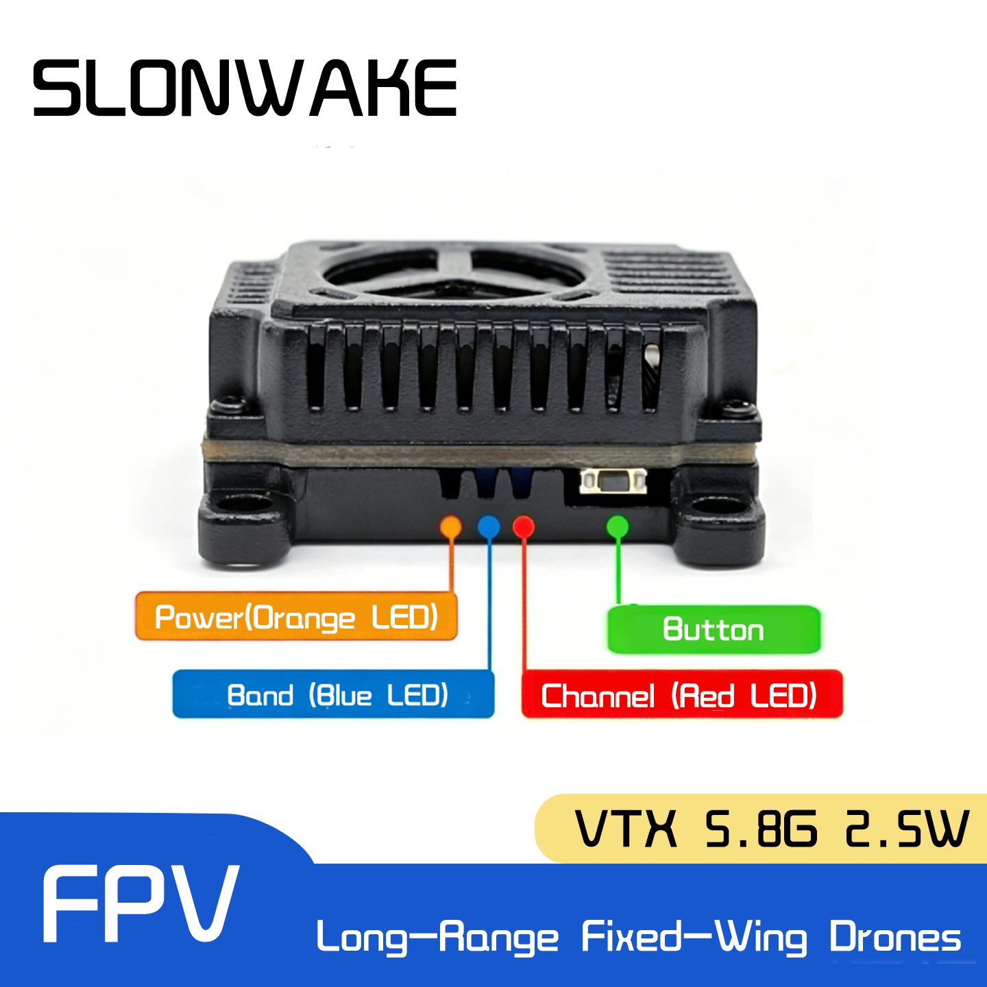 SLONWAKE 5.8G 48CH FPV Transmi - огляд і ціна Fpv Drone Frame