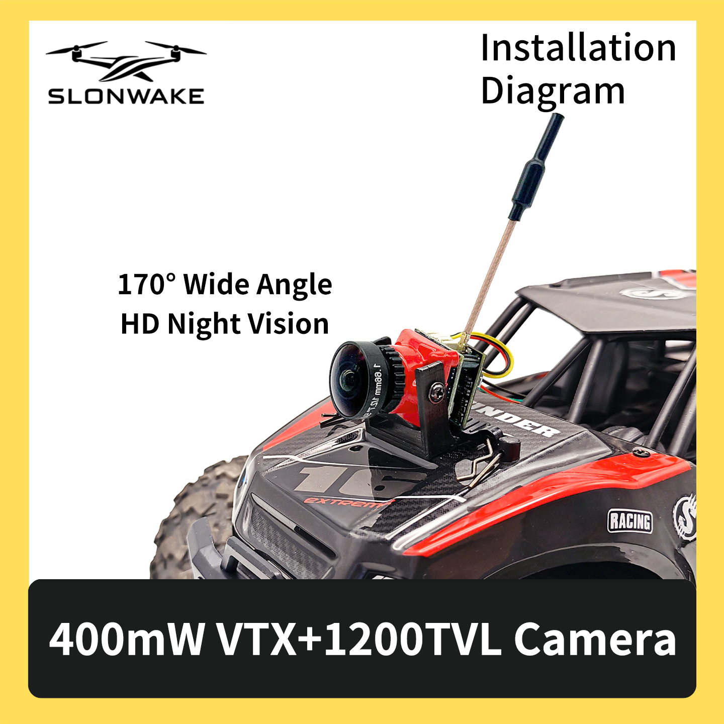 SLONWAKE 5.8G 48CH FPV 400mw V - огляд і ціна Fpv Drone Transmitter