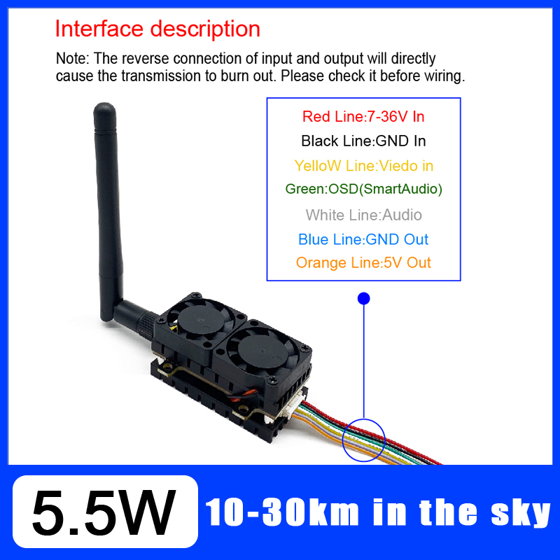 Long Range 5.8GHz 5.5W Video T - огляд і ціна Fpv Drone Flight Controller