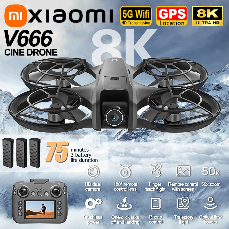 Xiaomi V666 Drone 8K Aerial HD - огляд і ціна Fpv Drone Charger
